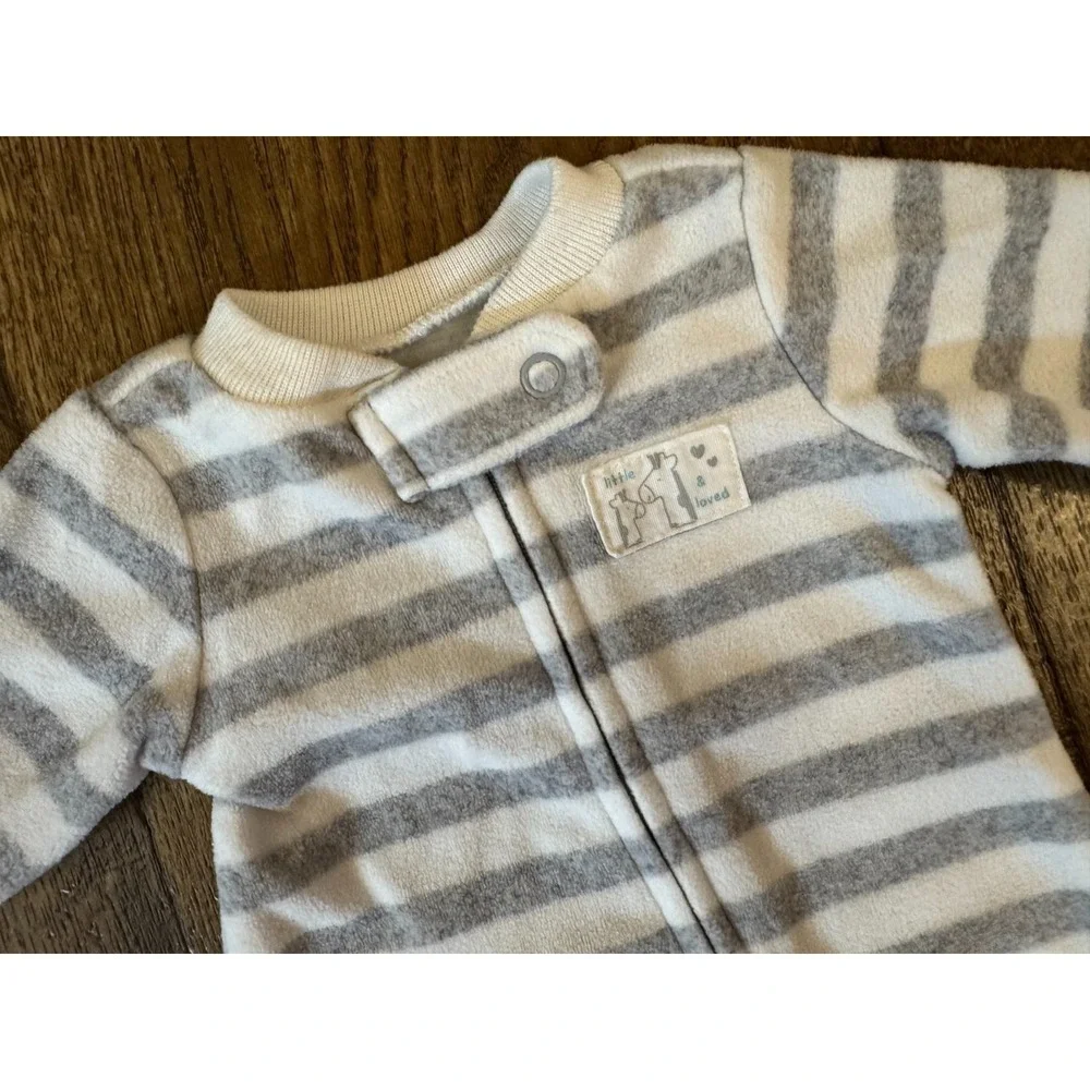 Carters Preemie Baby Boy Sleeper‎ Outfit Fleece Giraffe Reborn Doll Little Loved